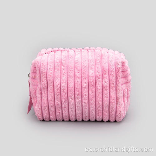 Bolso cosmético rosa de lujoso
